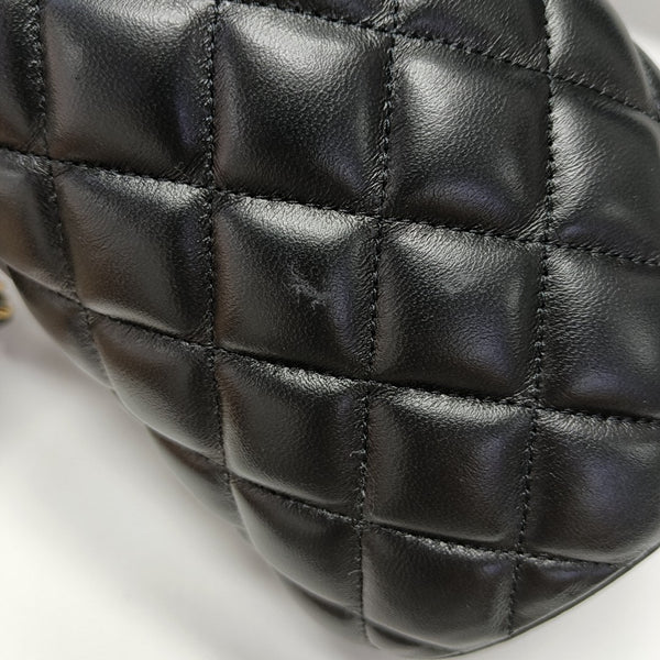 CROWN BOX VANITY Quilted Lambskin Black
