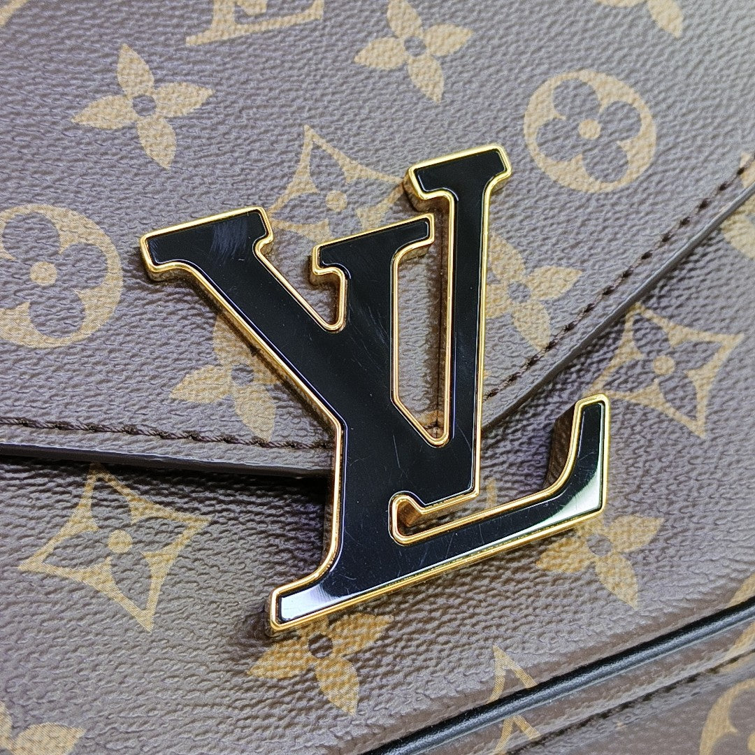 PASSY Monogram Coated Canvas Brown