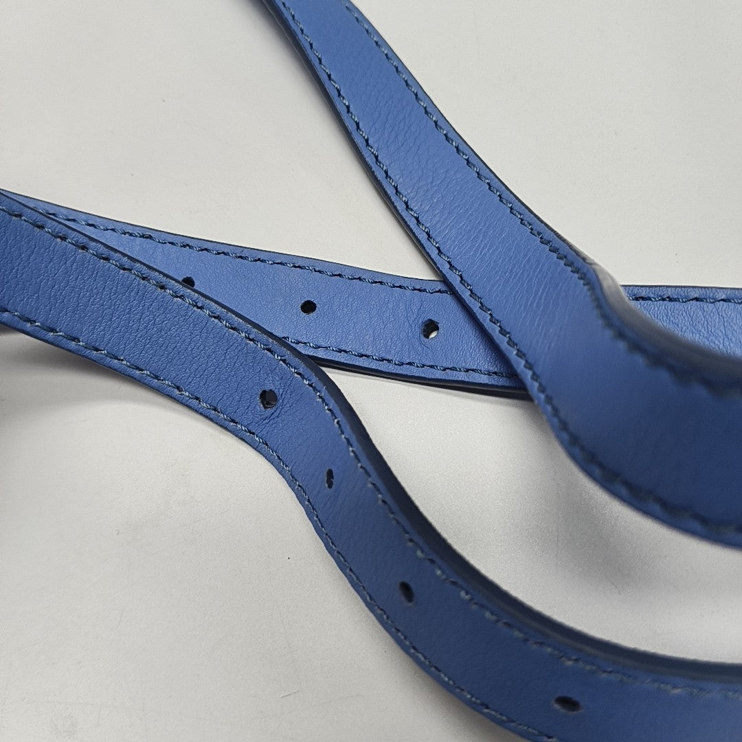 Baguette Medium Calfskin Blue