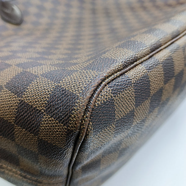 NEVERFULL GM Damier Ebene Coated Canvas Brown