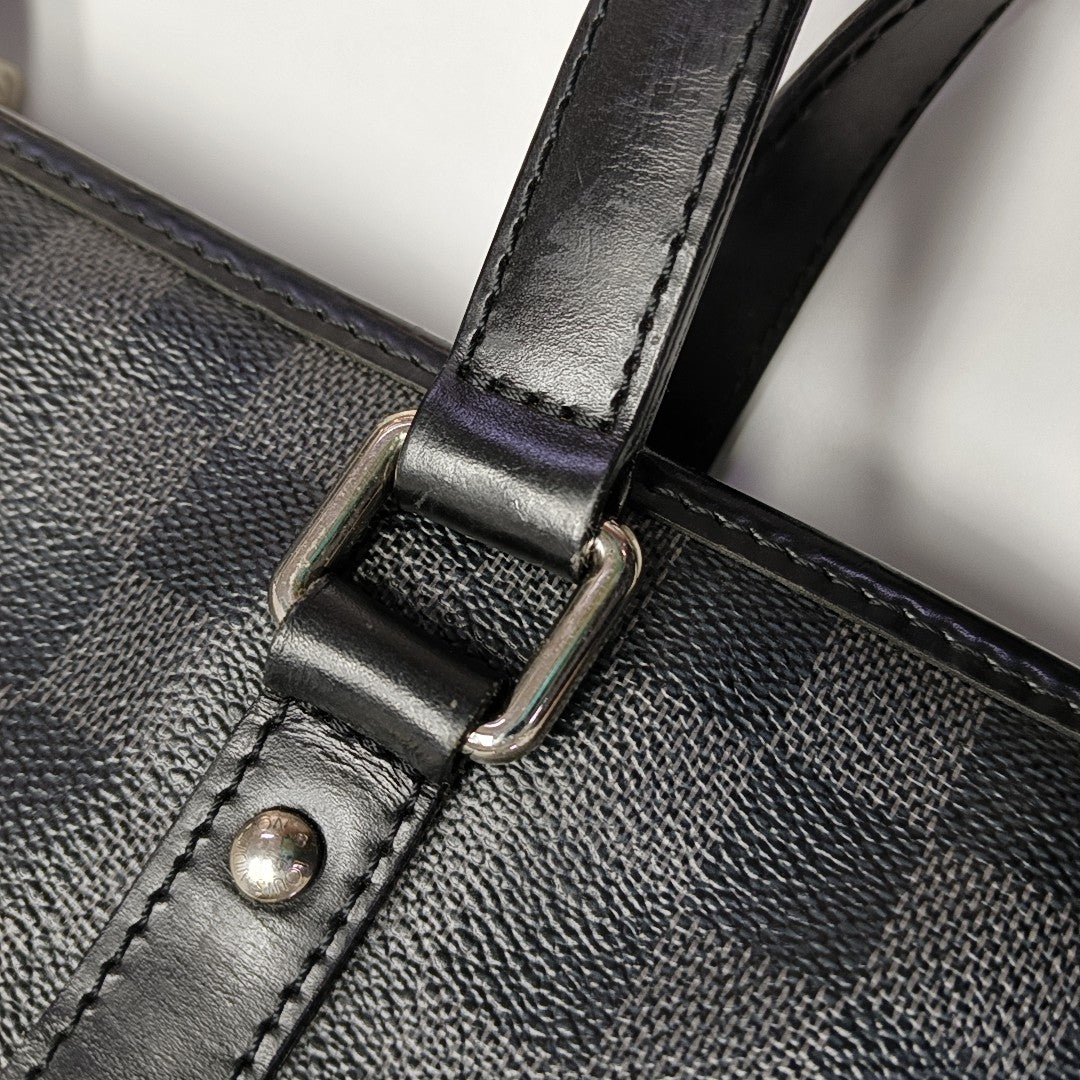 TADAO MM Damier Graphite Coated Canvas Gray