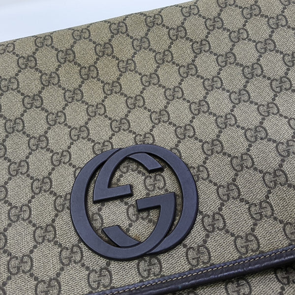GG Messenger Monogram Coated Canvas Black