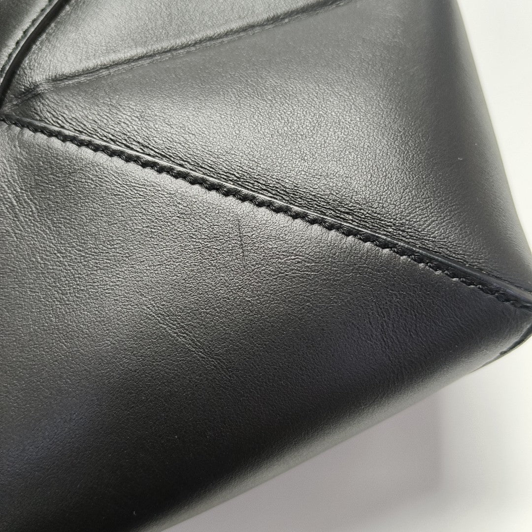 Puzzle Fold Mini Calfskin Black