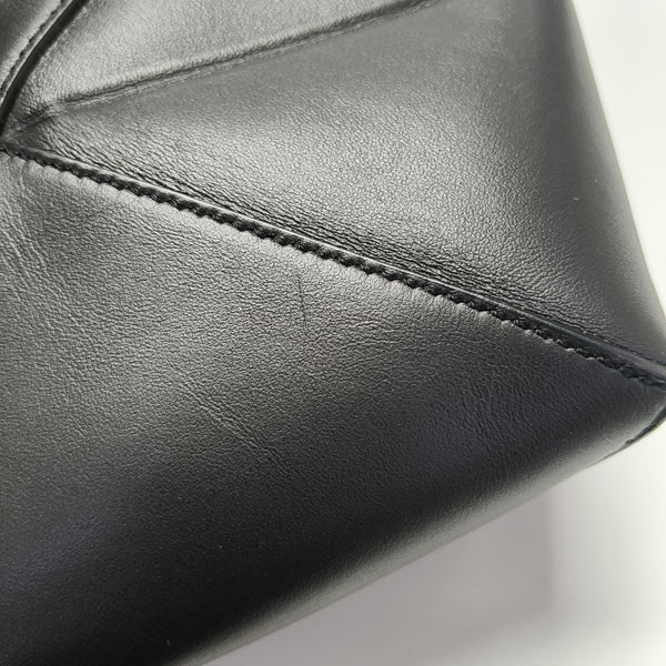 Puzzle Fold Mini Calfskin Black