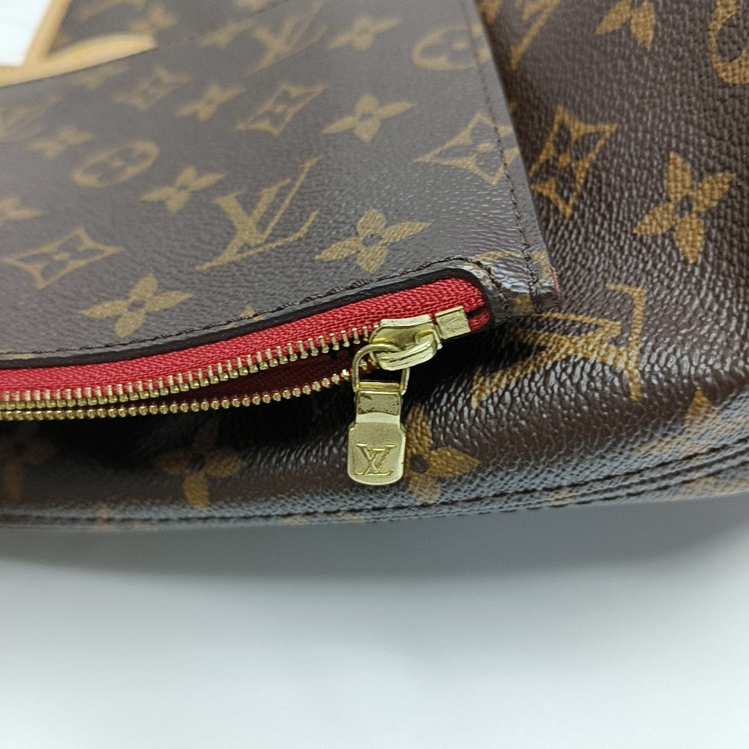 NEVERFULL MM Monogram Coated Canvas Brown