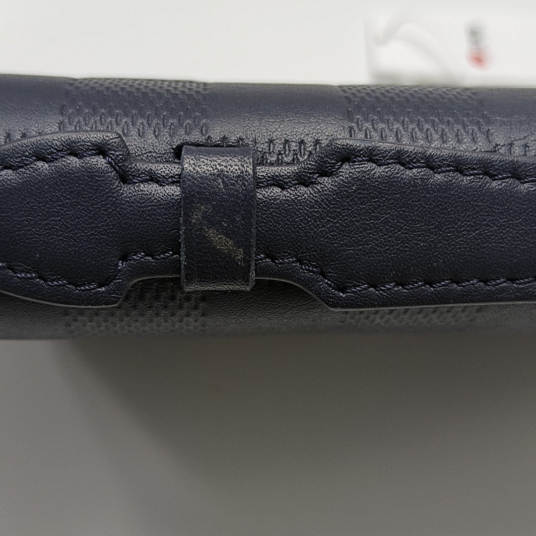 ZIPPY Damier Calfskin Blue