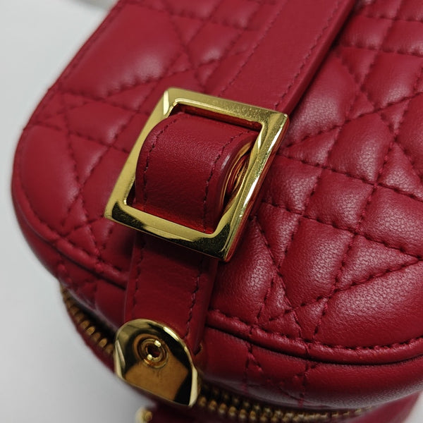 Travel Vanity Small Cannage Lambskin Red