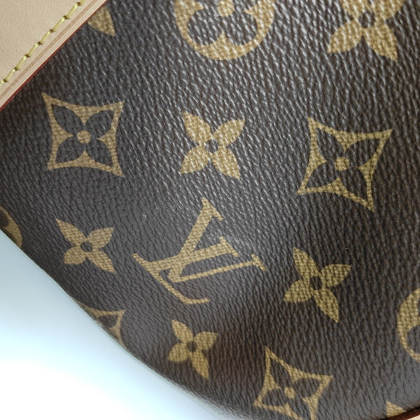 KEEPALL 55 Monogram Coated Canvas Brown