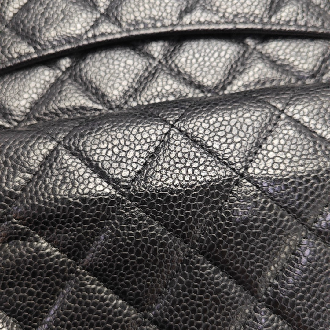 WOC Quilted Grained Calfskin Black