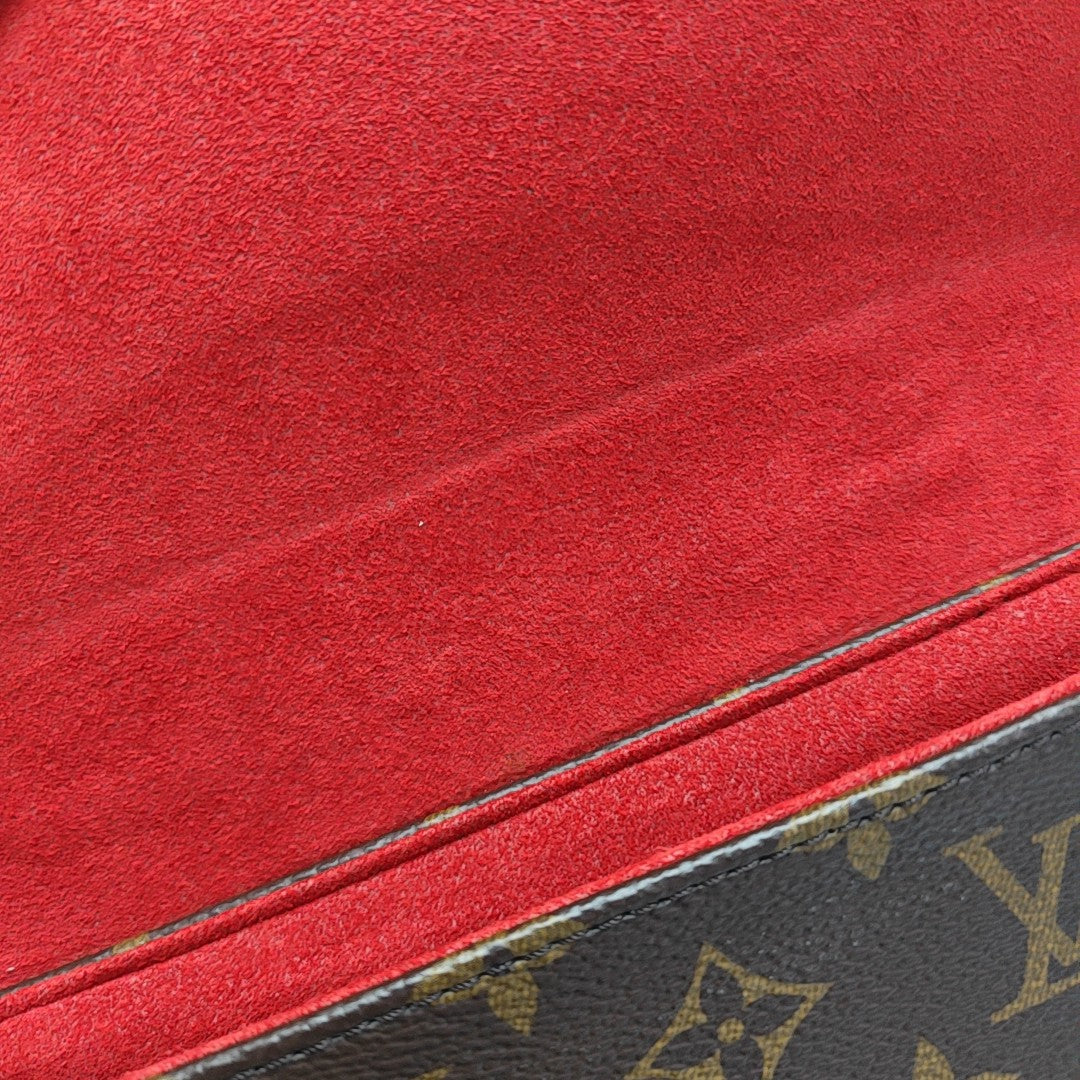 LOCKY BB Monogram Coated Canvas Red