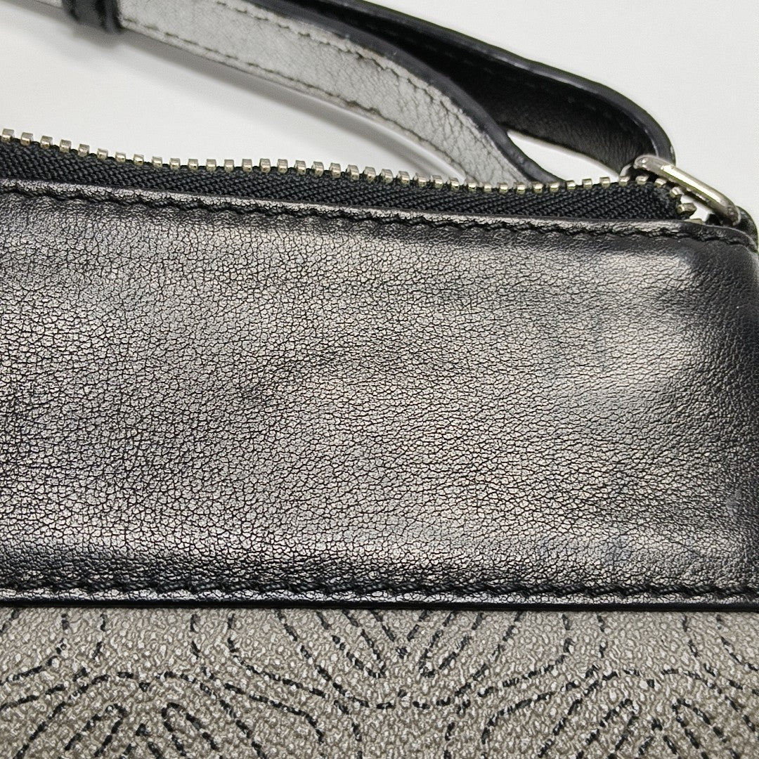 Coated Canvas Shoulder Bag Gray