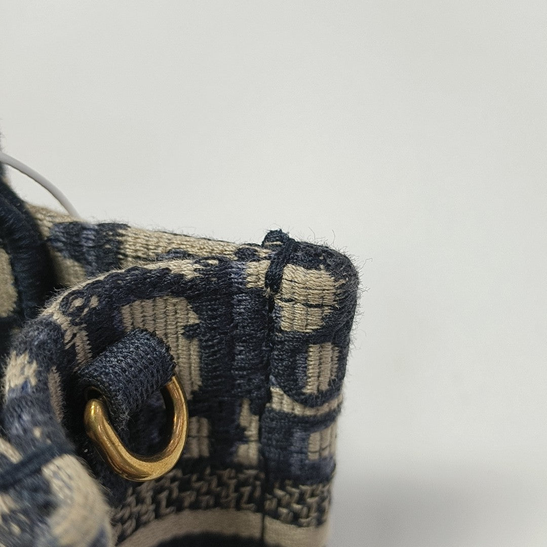 Book Tote Mini Oblique Canvas Blue