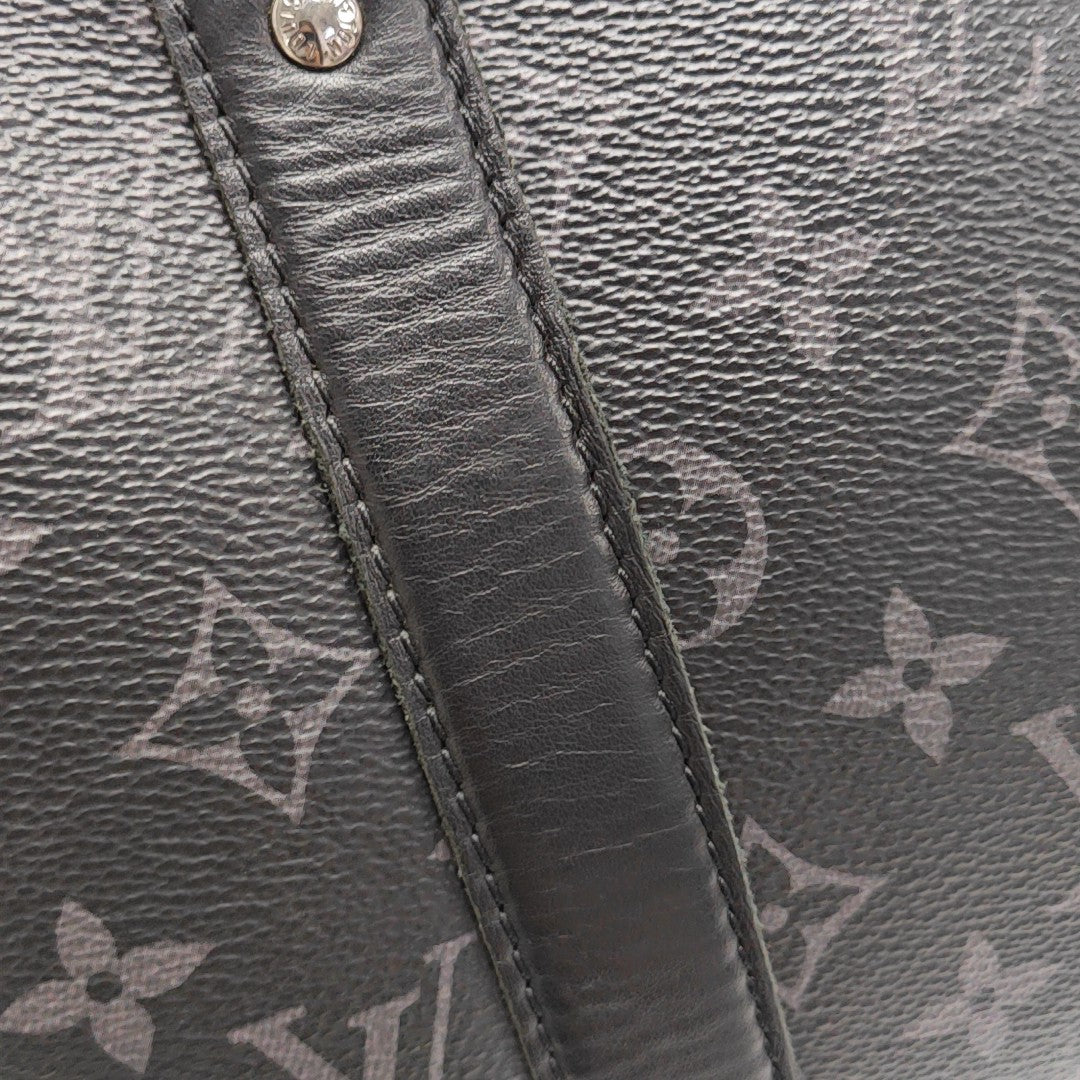 KEEPALL Monogram Coated Canvas Black