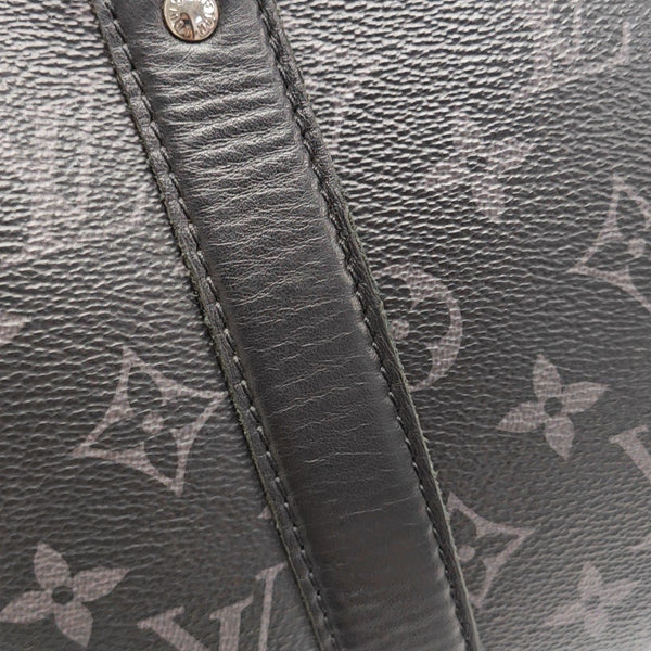 KEEPALL Monogram Coated Canvas Black