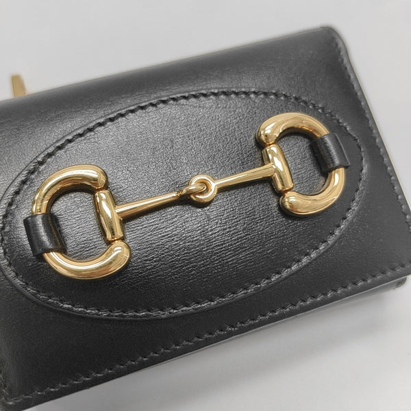 Horsebit 1955 Mini Calfskin Black Wallet