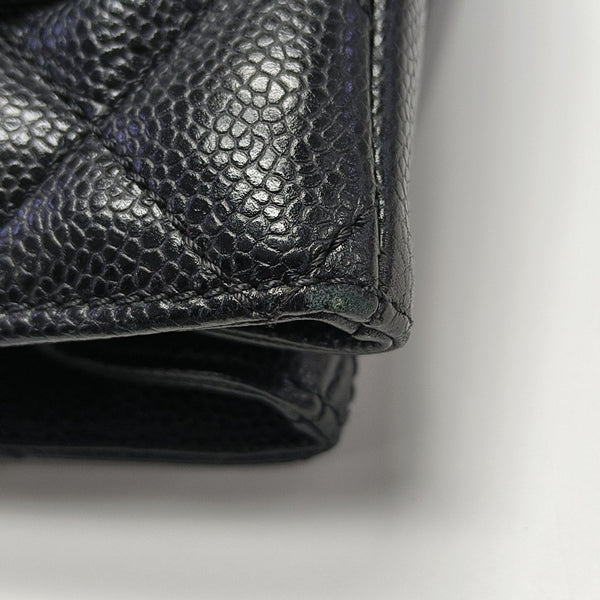 CHANEL GST Large Quilted Grained Calfskin Black
