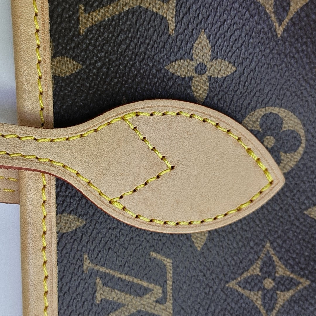 NEVERFULL MM Monogram Coated Canvas Brown