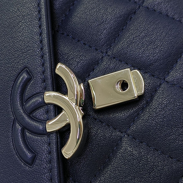 Quilted Lambskin Wallet Blue