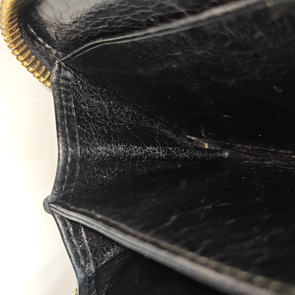 Quilted Lambskin Card Holder Black