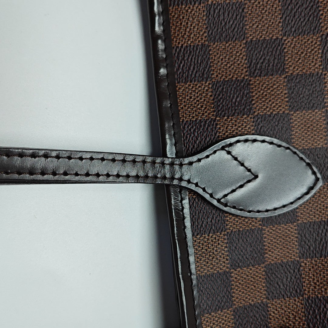 NEVERFULL MM Damier Ebene Coated Canvas Brown