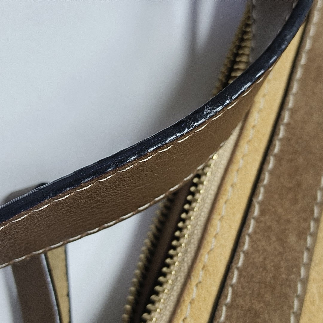 Suede Shoulder Bag Brown