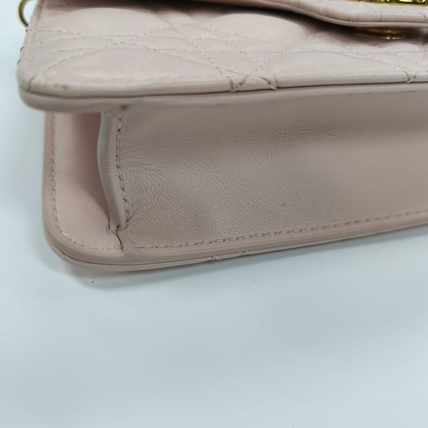 Jolie Top Handle Mini Cannage Lambskin Pink