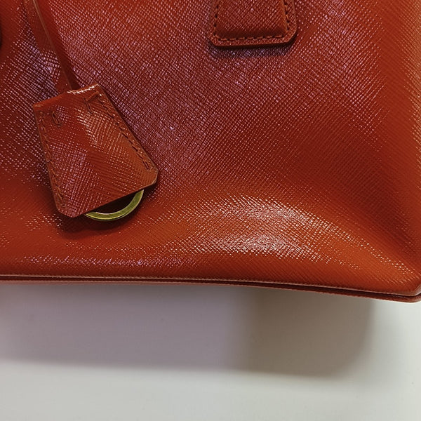Galleria Small Saffiano Calfskin Orange
