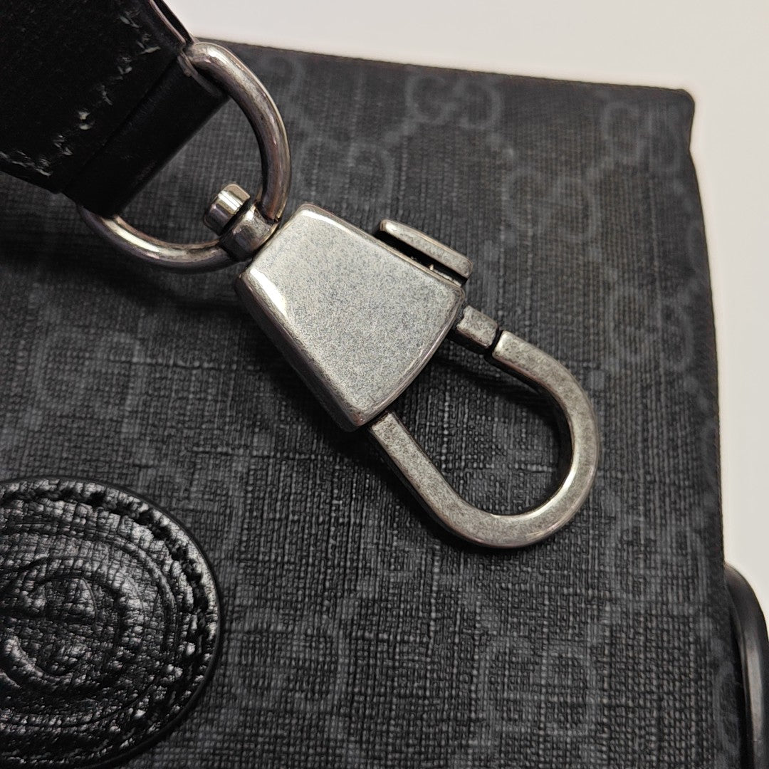 GG Supreme Monogram Coated Canvas Black