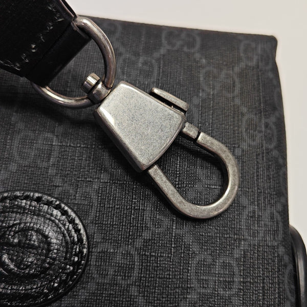 GG Supreme Monogram Coated Canvas Black