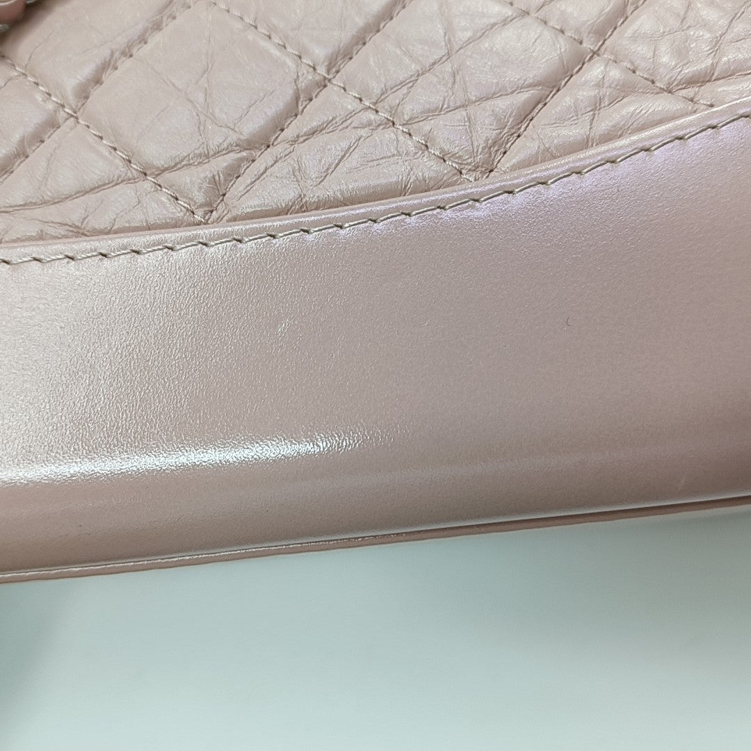GABRIELLE Medium Quilted Calfskin Pink