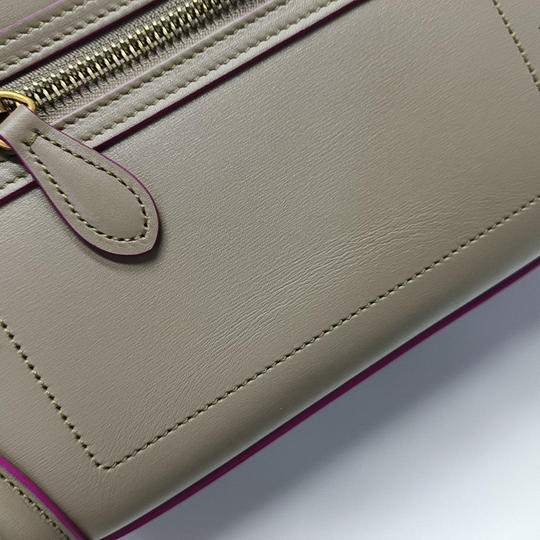 Authenticated pre-owned  LUGGAGE Micro Calfskin Gray - Tote Bag at Looply