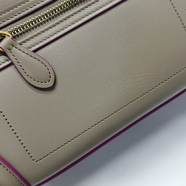 Authenticated pre-owned  LUGGAGE Micro Calfskin Gray - Tote Bag at Looply