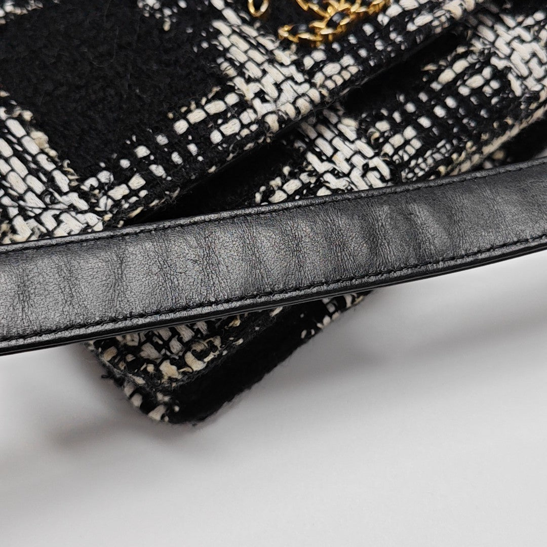 CHANEL 19 Acolchado Lana Multicolor