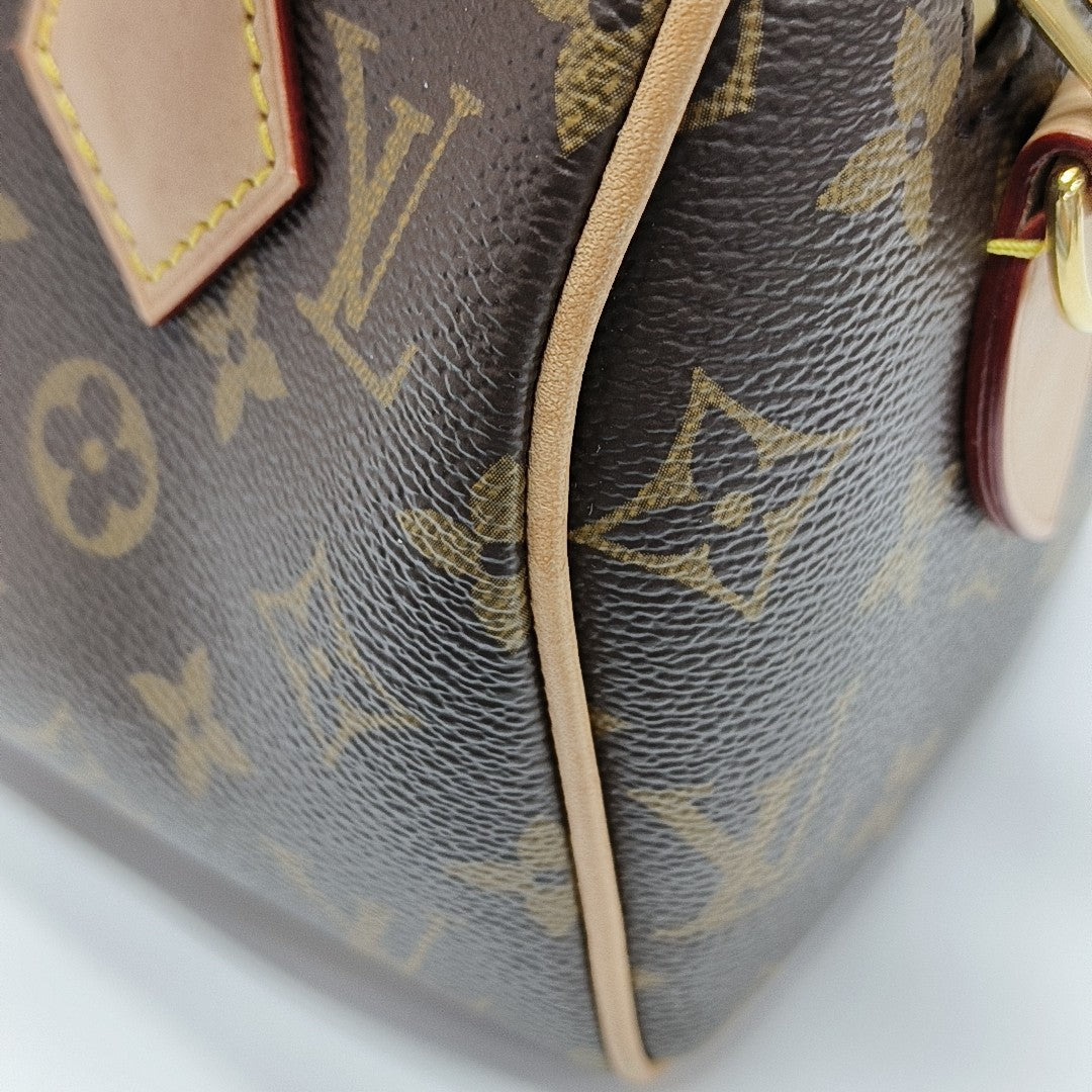 SPEEDY 20 Monogram Coated Canvas Brown