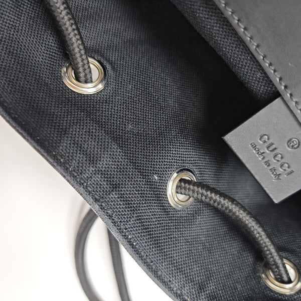 GG Supreme Monogram Coated Canvas Black