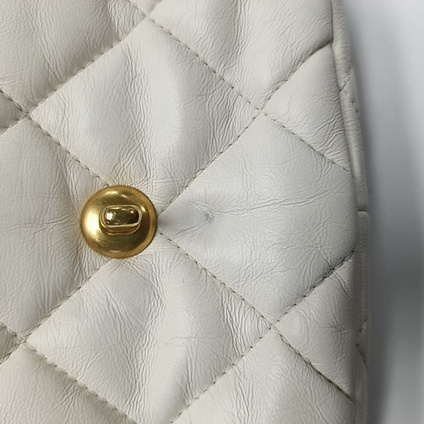 Quilted Lambskin White