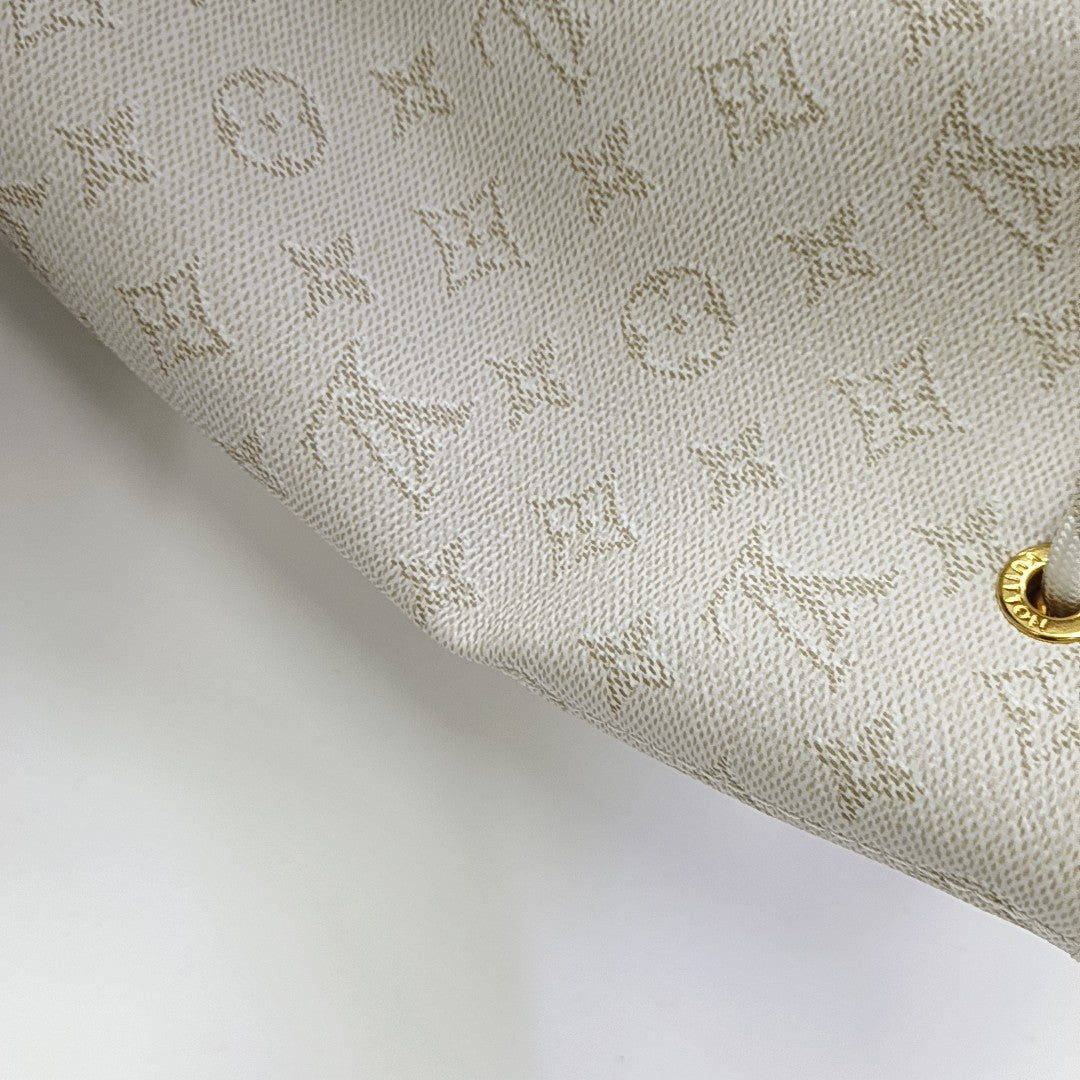 Monogram Coated Canvas Tote Bag Beige