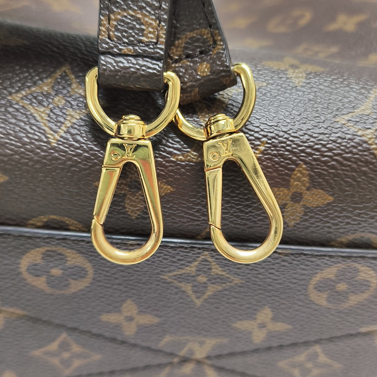 MONTAIGNE Monogram Coated Canvas Brown