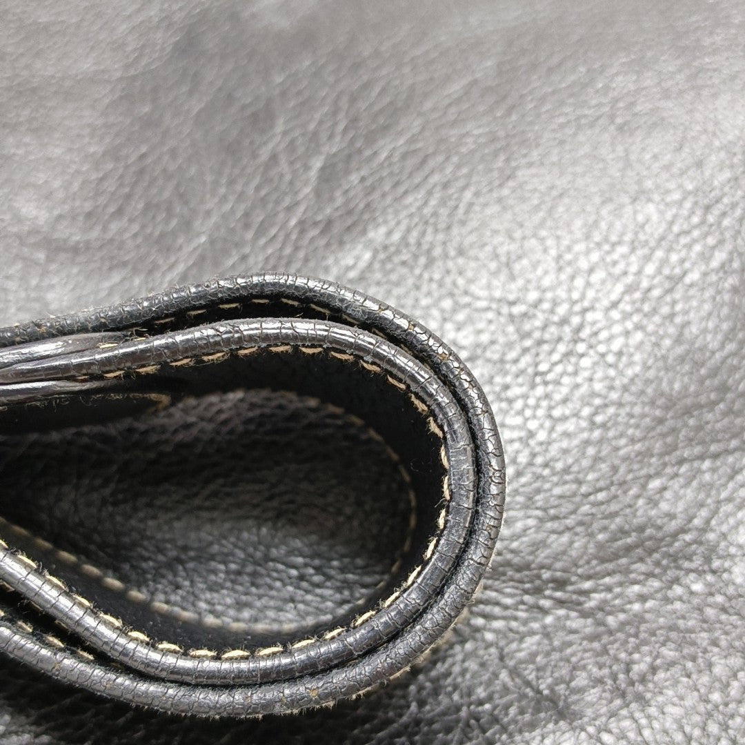 Monogram Calfskin Tote Bag Black