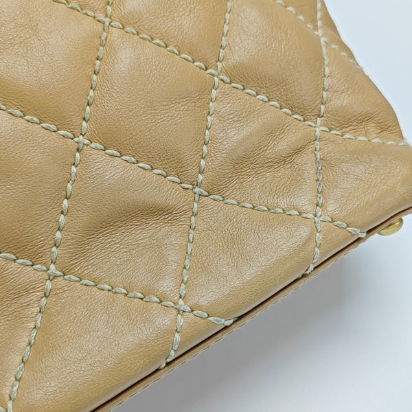 SURPIQUE Quilted Calfskin Beige