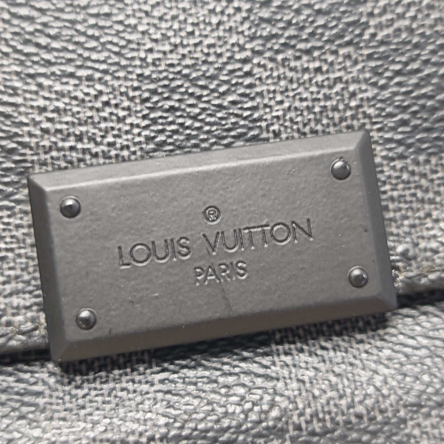 DISTRICT PM Damier Graphite Coated Canvas Gray