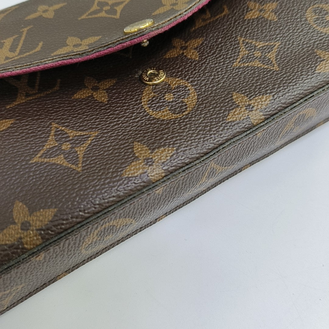 FÉLICIE Monogram Coated Canvas Brown