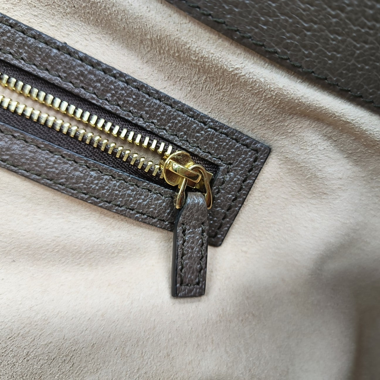 Ophidia Medium Monogram Coated Canvas Beige