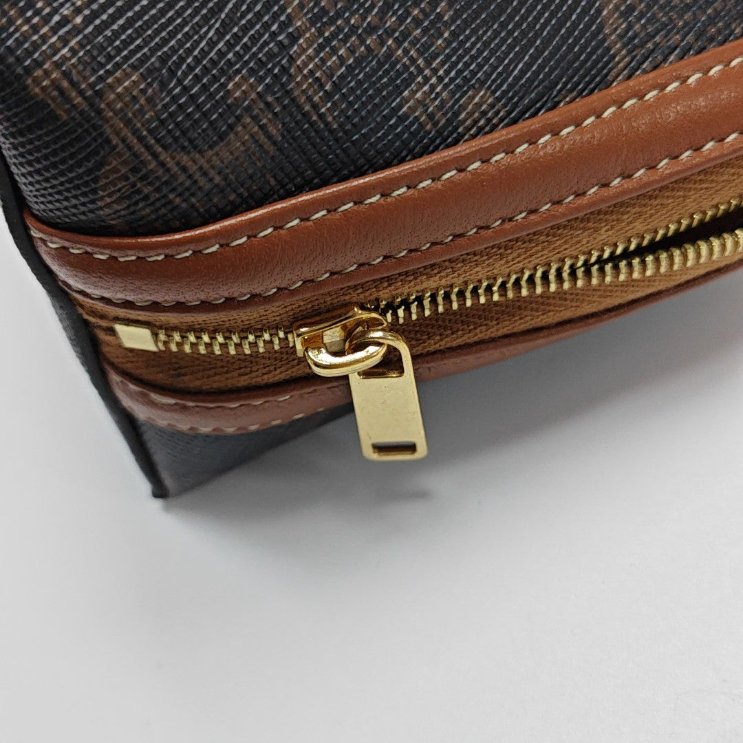 TRIOMPHE Mini Coated Canvas Brown