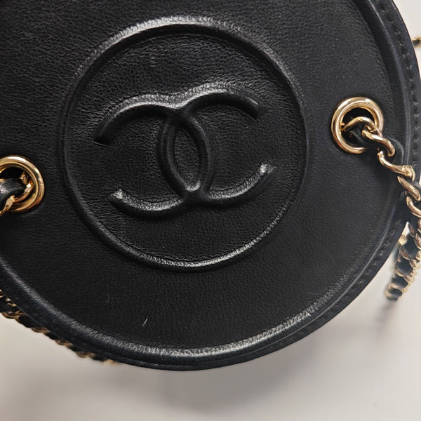 Quilted Lambskin Shoulder Bag Black