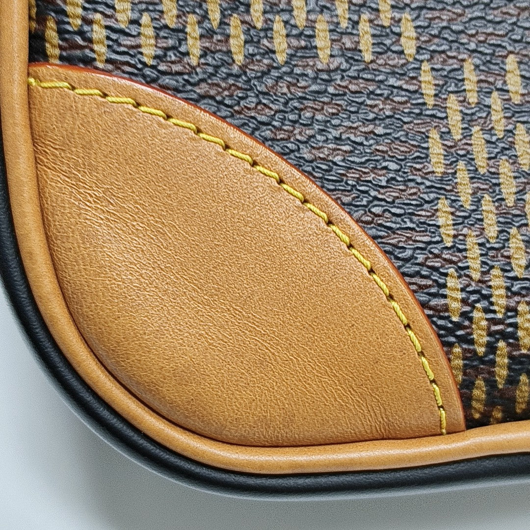 AMAZON Damier Ebene Coated Canvas Brown