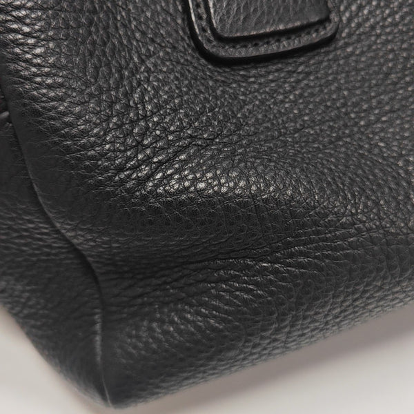 Calfskin Top Handle Bag Black