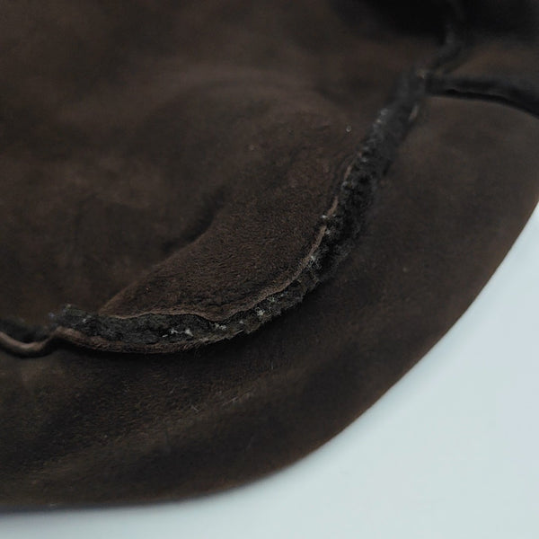 Fabric Top Handle Bag Brown