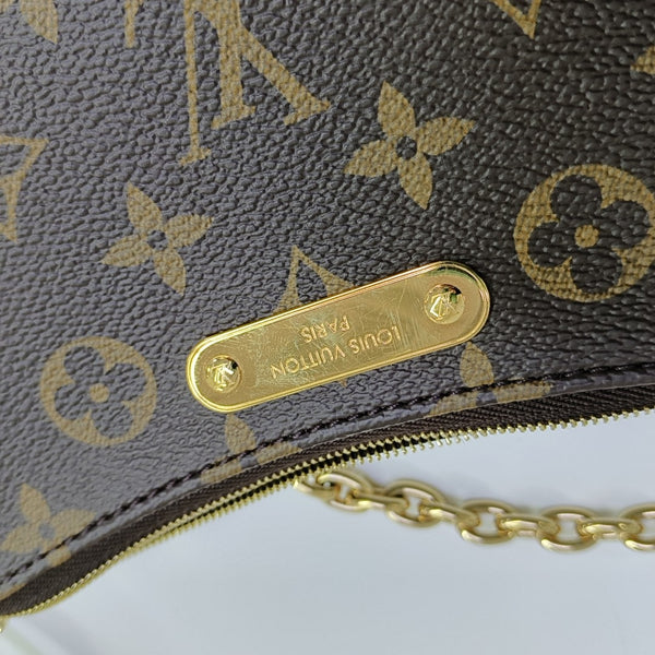 LIV POCHETTE Monogram Coated Canvas Brown