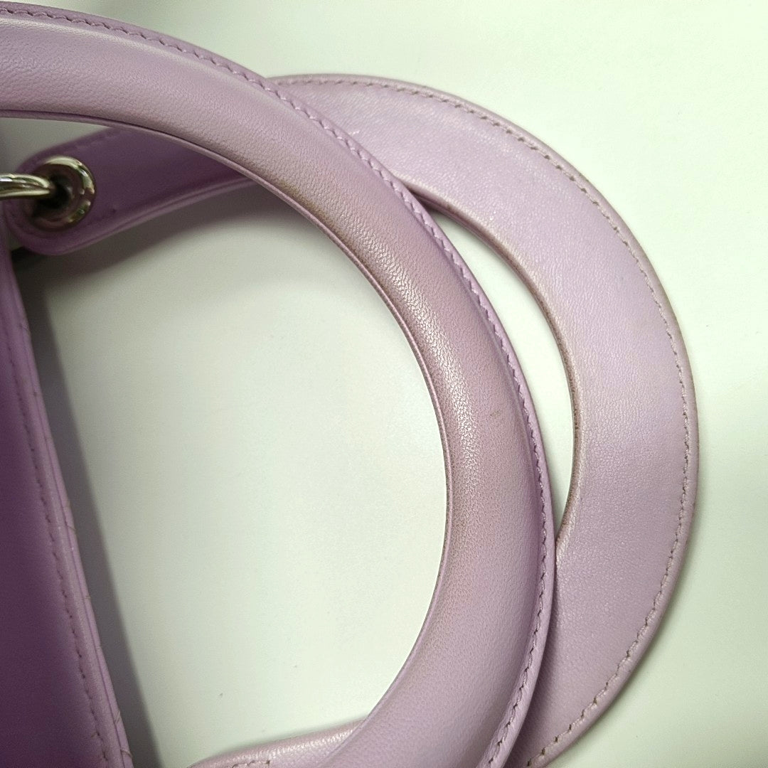 Lady Dior Medium Cannage Lambskin Pink